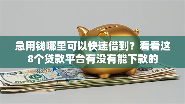 急用钱哪里可以快速借到?看看这8个贷款平台有没有能下款的 急用钱哪里可以快速借到?看看这8个贷款平台有没有能下款的