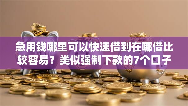 急用钱哪里可以快速借到在哪借比较容易?类似强制下款的7个口子参考 急用钱哪里可以快速借到在哪借比较容易?类似强制下款的7个口子参考