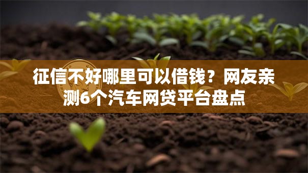 征信不好哪里可以借钱？网友亲测6个汽车网贷平台盘点