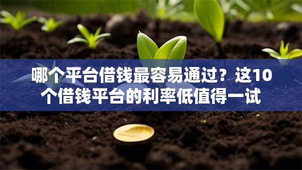 哪个平台借钱最容易通过?这10个借钱平台的利率低值得一试 哪个平台借钱最容易通过?这10个借钱平台的利率低值得一试