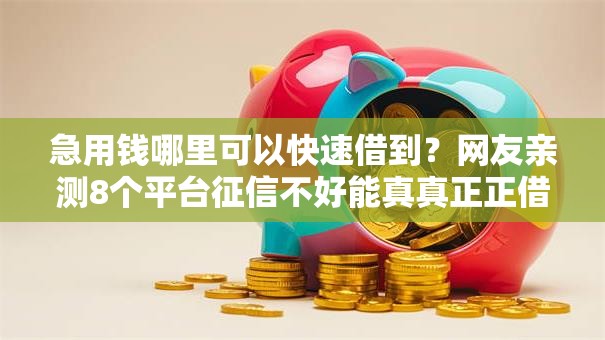 急用钱哪里可以快速借到？网友亲测8个平台征信不好能真真正正借到钱盘点