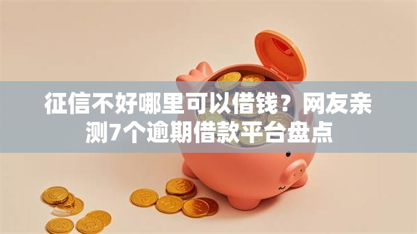 征信不好哪里可以借钱？网友亲测7个逾期借款平台盘点