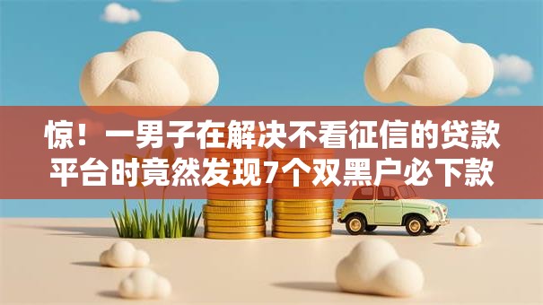 惊！一男子在解决不看征信的贷款平台时竟然发现7个双黑户必下款的口子2025，事后分享了出来